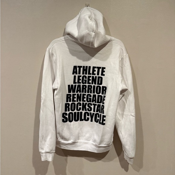 SoulCycle White Hoodie with Black Logo - Picture 2 of 3
